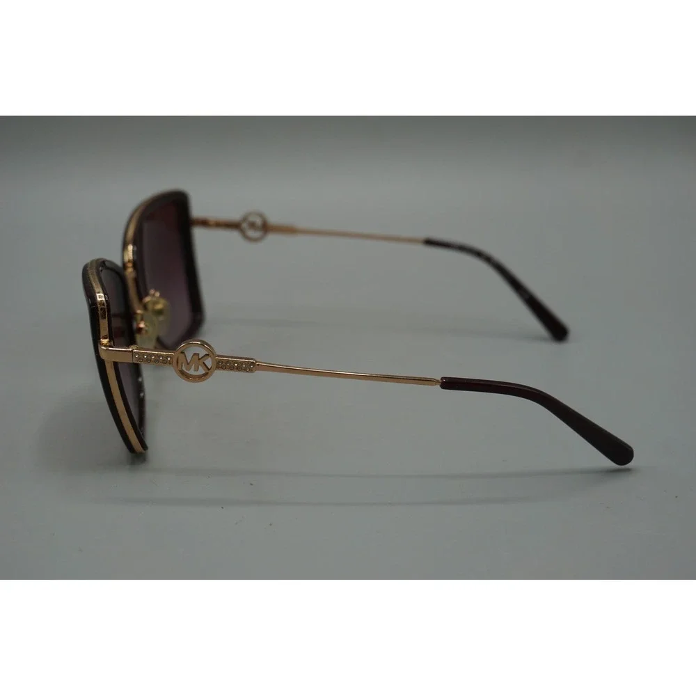Michael Kors Corsica MK1067B Sunglasses Wine Gold Butterfly Gradient Lens 1138H